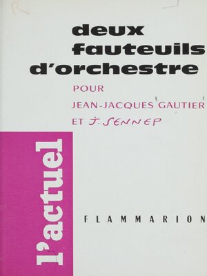 cover image of Deux fauteuils d'orchestre